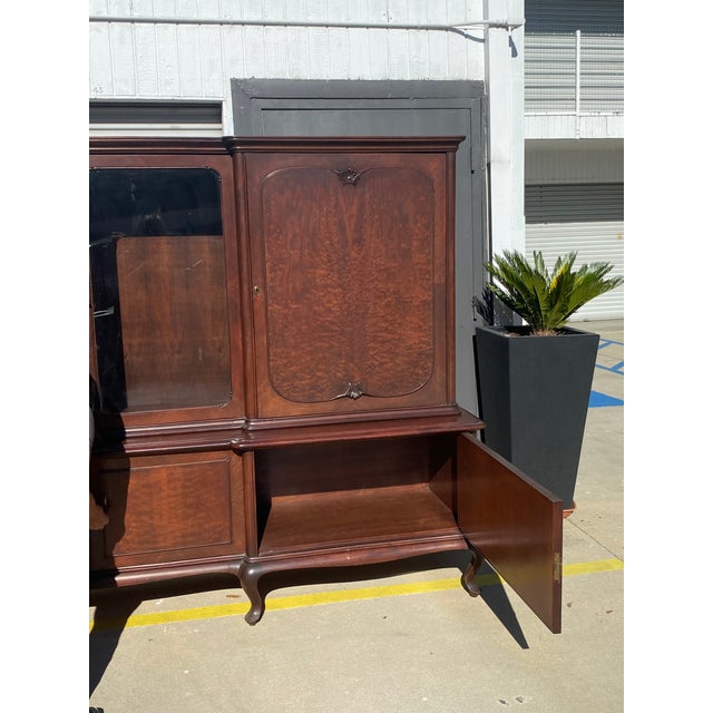 Antique Italian Oak Credenza / Buffet / Hutch For Sale - Image 14 of 16