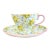 Shelley Primrose Chintz Teacup and Saucer, Fine Vintage English Bone China For Sale