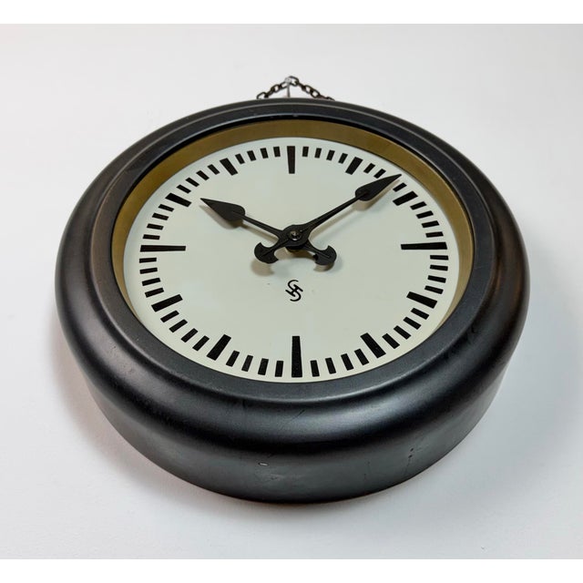 Vintage Industrial Factory Wall Clock from Siemens, 1930s For Sale - Image 6 of 17