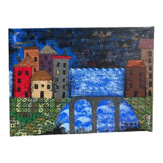 Jude Kirby Original Acrylic/Mixed Media on Canvas For Sale