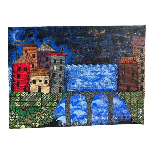 Jude Kirby Original Acrylic/Mixed Media on Canvas For Sale