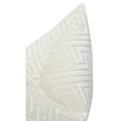 20" Alabaster Roman Cut Velvet Pillows - a Pair For Sale - Image 4 of 5