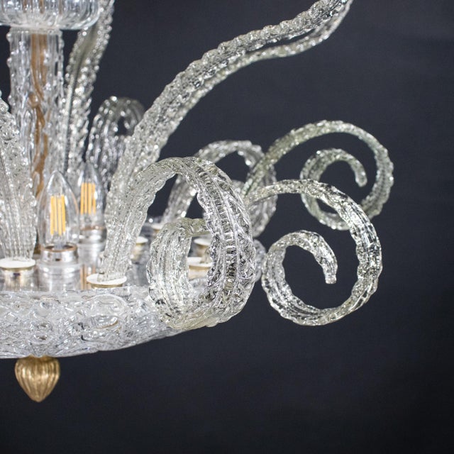 Important 1940s Medusa Murano Chandelier Attributed to Ercole Barovier For Sale - Image 9 of 18