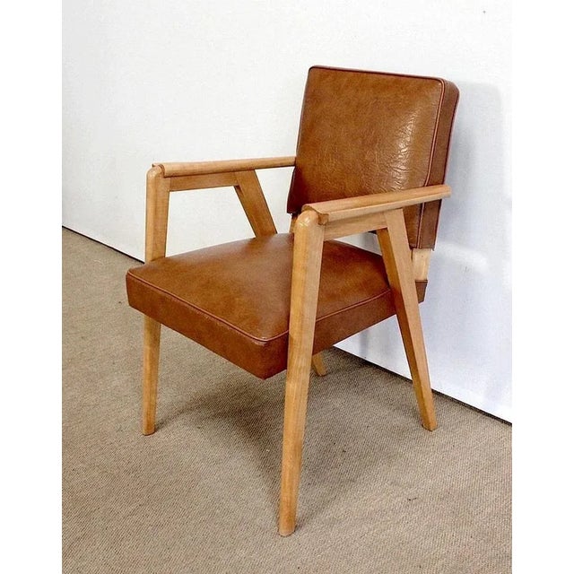 Set of Bridge Armchairs in Natural Beech, 1950s For Sale - Image 6 of 18