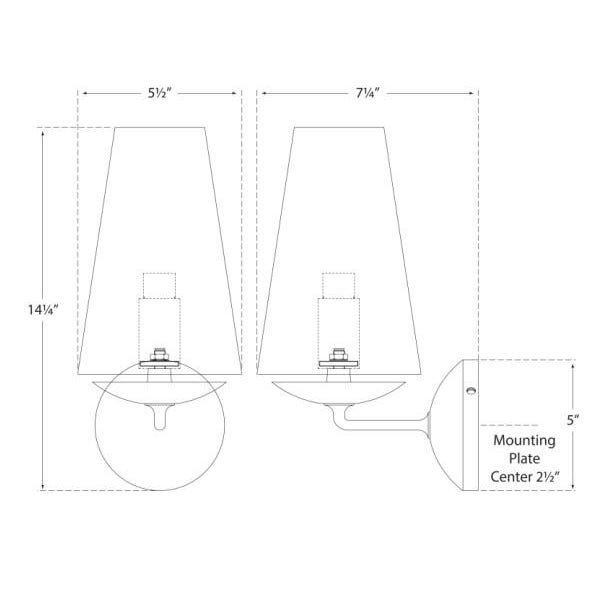 Modern AERIN for Visual Comfort Signature Fontaine Single Sconce in Aged Iron with Linen Shade For Sale - Image 3 of 3