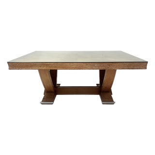 Antique Art Deco Desk in Limed Oak, 1900s For Sale