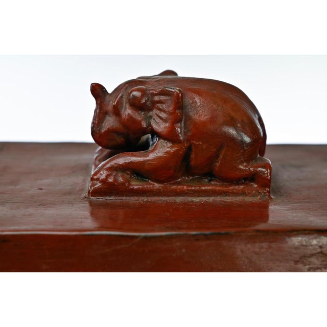 Japanese Red Lacquer Wood Case, Early 20th Century For Sale - Image 4 of 6