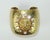 Gerard Yosca Gold Plate & Rhinestone Cuff Bracelet With Lion Motif For Sale - Image 11 of 12