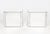 Pair of Modern Mirrored Pedestal Tables, rectangular with canted corners, the mirror panels with beveled edges. 23" H x...