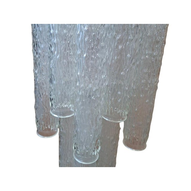 Mid-Century Murano Glass Ice Effect Chandelier, 1970s For Sale - Image 6 of 9