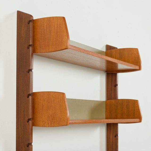 Ergo Free-Standing One Bay Teak Wall Unit by John Texmon, 1960s For Sale - Image 9 of 17