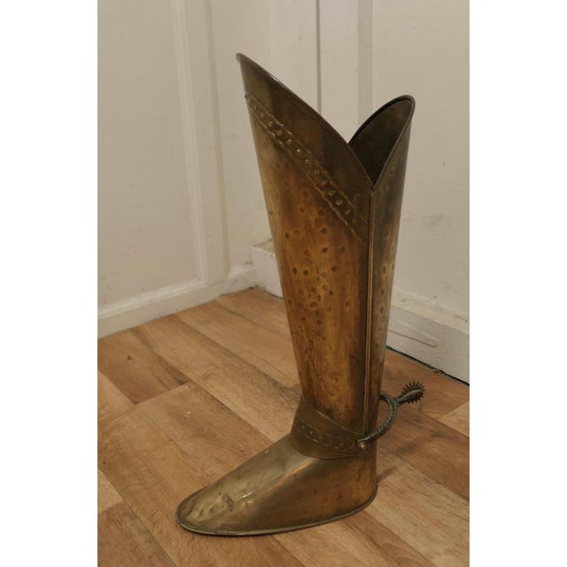 Stick Stand in the Form of Brass Boot, 1930s For Sale - Image 3 of 7