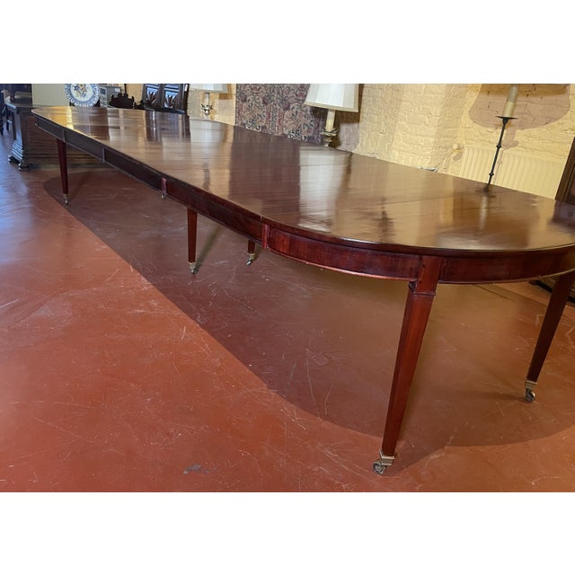 Wood Louis XVI Style Extendable Dining Table in Mahogany For Sale - Image 7 of 9