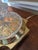 Vintage Glass and Brass Column Table Lamp For Sale - Image 9 of 9
