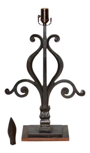 Early 19th Century Wrought Iron Baulustrade Converted to Table Lamp