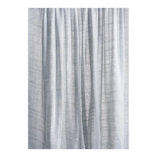 Schumacher Great Basin Sheer Fabric In Chambray For Sale