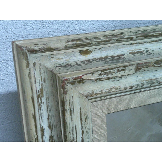 Wood 1960s Mid‑Century Modern Oil Portrait of a Gentleman For Sale - Image 7 of 9