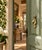 A charming vintage English equestrian door knocker dating to circa 1940, cast in brass and depicting a finely modeled...