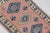 1960s Muted Terracotta & Navy Blue Medallion Rug, Hand-Knotted Wool Carpet For Sale - Image 6 of 10