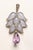 A stunning pair of chandelier earrings with cluster of 7 tear-drop shaped chalcedony stones per earring bordered with...