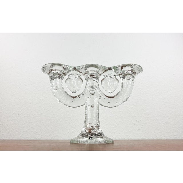 Vintage Swedish Glass Candleholder from Pukeberg, 1970s For Sale - Image 3 of 17