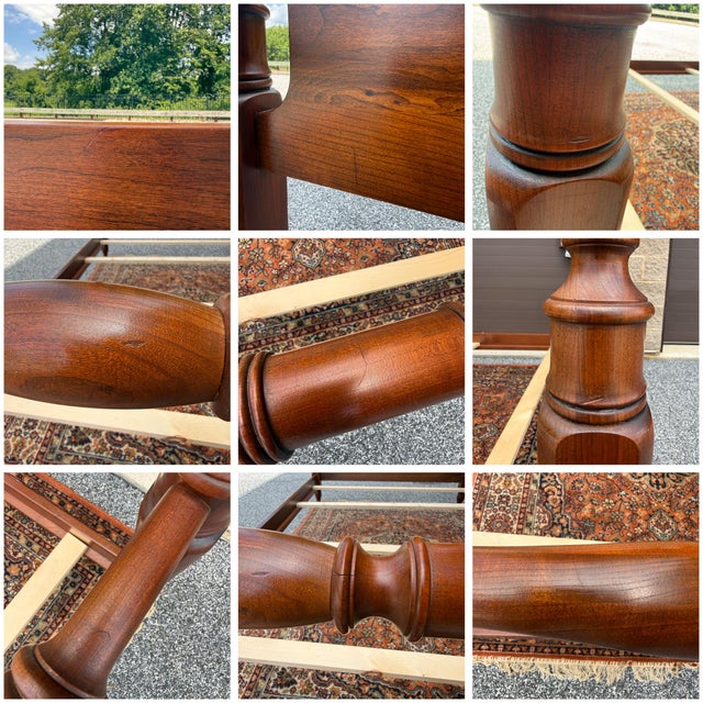 Vintage Pennsylvania House Traditional Solid Cherry Full Poster Bed Frame For Sale - Image 12 of 12