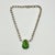 Rustic 1980s Vintage Southwestern Navajo Americana Carico Lake Sterling & Green Turquoise Pendant Necklace For Sale - Image 3 of 14