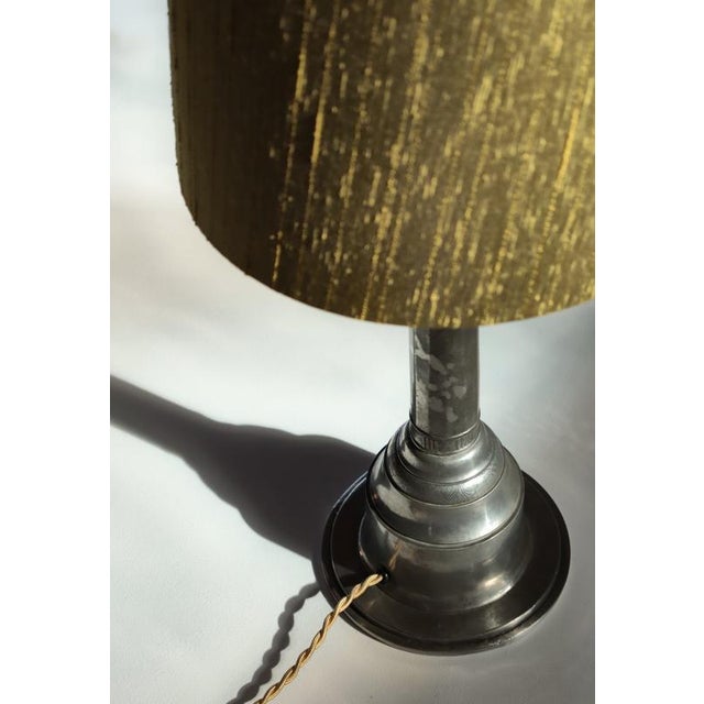 Art Nouveau Pewter No. 696 Table Lamp by Just Andersen, Denmark, 1930s For Sale - Image 14 of 15