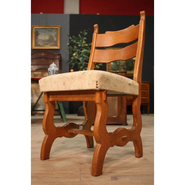 Rustic European Rustic Dining Chairs, 1950s, Set of 4 For Sale - Image 3 of 11