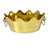 1980s Vintage English Hollywood Regency Art Deco Brass Oval Crown Catchall, After Mottahedeh, Bear Handles. For Sale