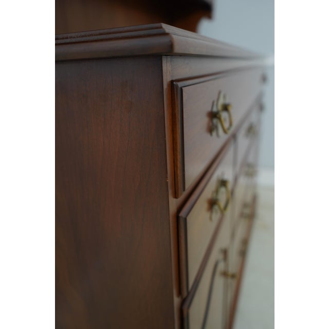 Henkel Harris Cherry Step Back Cupboard Hutch For Sale - Image 14 of 18