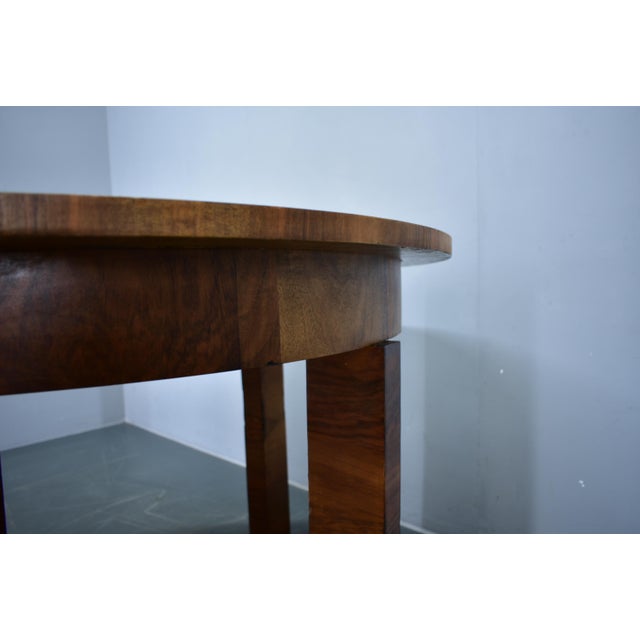 Art Deco Round Table in Wood and Veneer, 1930s For Sale - Image 12 of 18