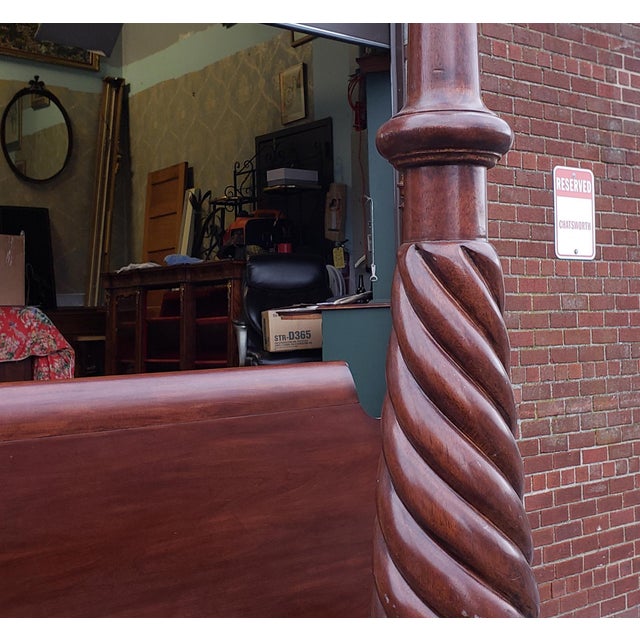 Bernhardt Martha Stewart for Bernhardt Furniture Seal Harbor King Size Mahogany 4 Poster Bed For Sale - Image 4 of 13