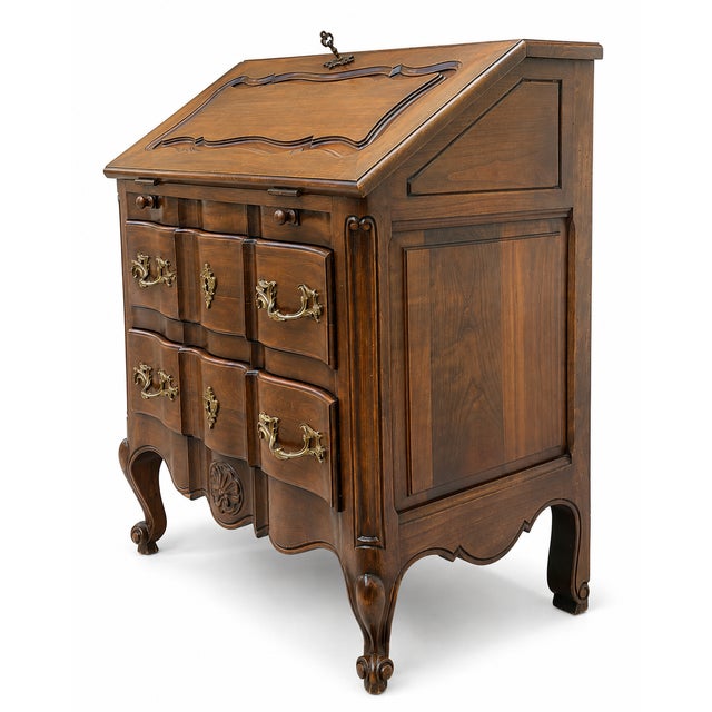 Wood Vintage Louis XV Scriban Secretary, 1930s For Sale - Image 7 of 10