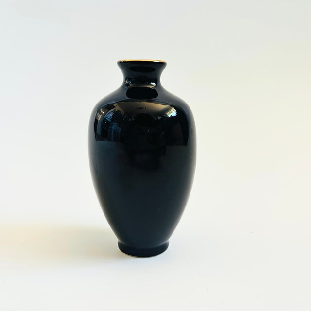 Otagiri Company Vintage Blue Iris Ceramic Bud Vase by Otagiri, Japan For Sale - Image 4 of 8