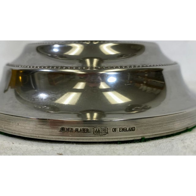 Vintage Silver Plate 3 Arm Candelabra by Ianthe From England - Circa 1950 For Sale - Image 11 of 12