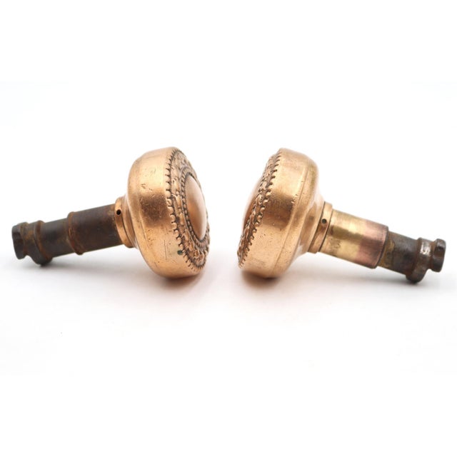 This antique Victorian style passage door knob set was made by Niles/Chicago in the 1895 catalog. The knobs are made of...