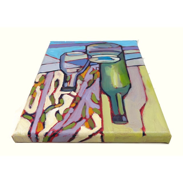 2020s Bottled Moments: Nostalgia in Color and Glass, Contemporary Oil Painting on Canvas, Original Art, Signed For Sale - Image 5 of 8