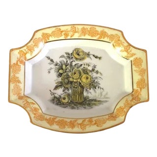 70s Hand-Painted Isco Porcelain Tray For Sale