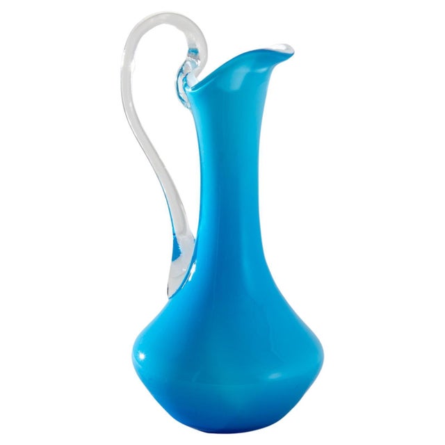 1960s Italian Blue Glass Jug For Sale - Image 15 of 18