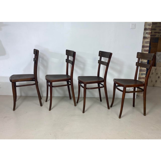 Vintage Model No. 651 Beechwood Chairs by Michael Thonet for Thonet, 1939, Set of 4 For Sale - Image 12 of 18