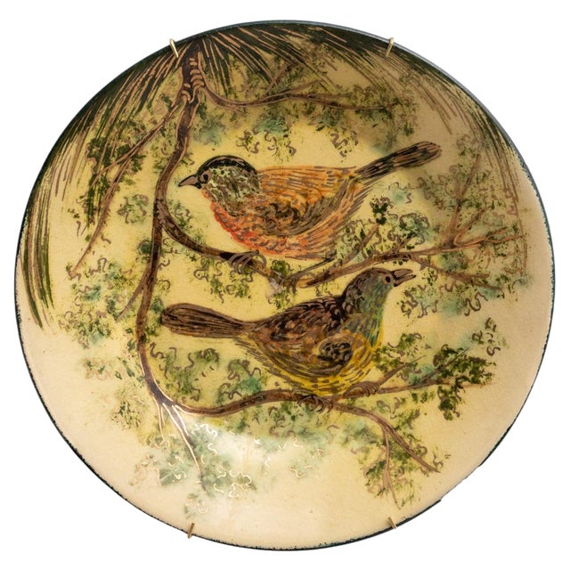 Ceramic Traditional Hand Painted Plate by Diaz Costa, Catalan, 1960s For Sale