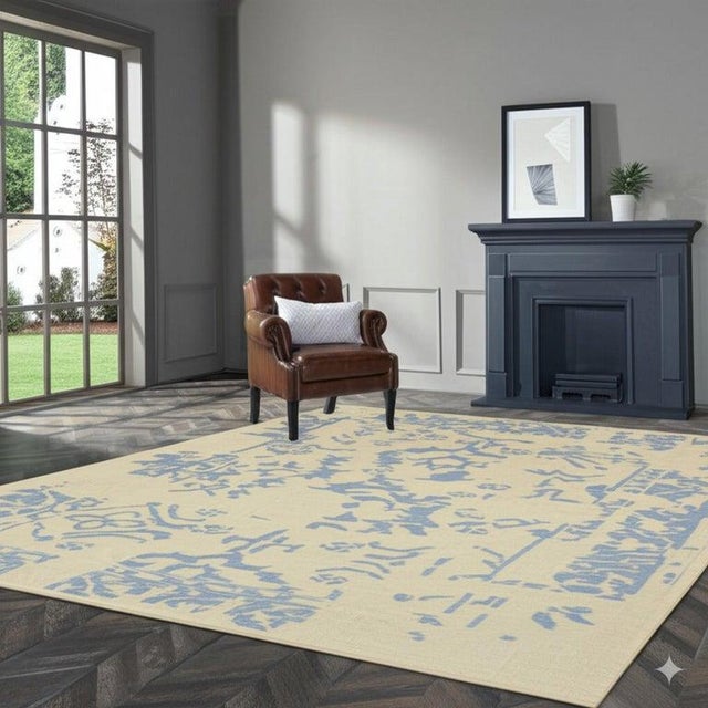 Textile 8x10 Ivory Flat Weave Wool Fragmented Border Geometric Modern Carpet Rug For Sale - Image 7 of 8
