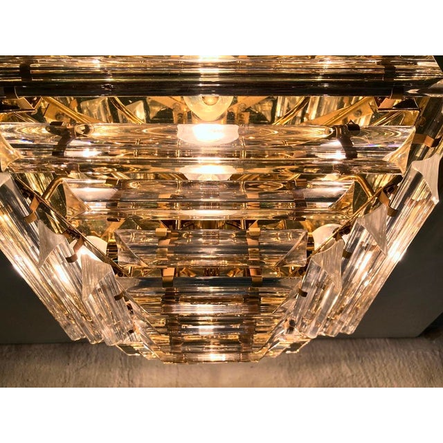 Plafonnier Ceiling Lamp with Triedri Glass Rods, 1970s For Sale - Image 11 of 14