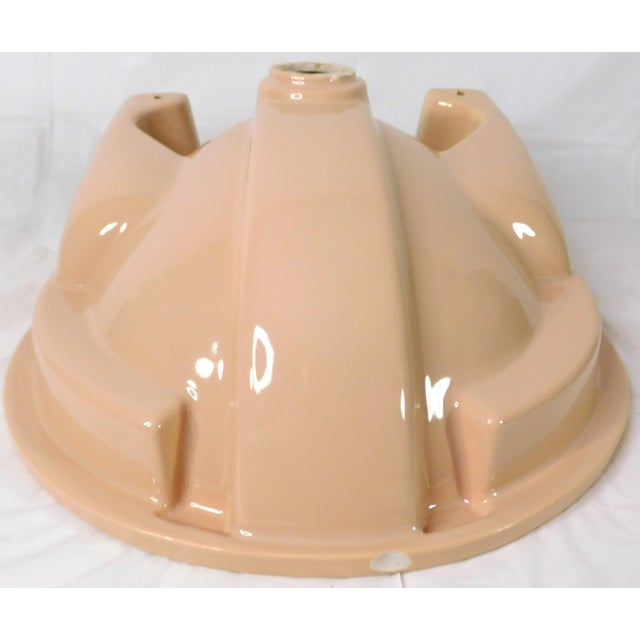 1970s Vintage Crane Vitreous China "Sun Tan" Drop-in Bathroom Sink For Sale - Image 13 of 16