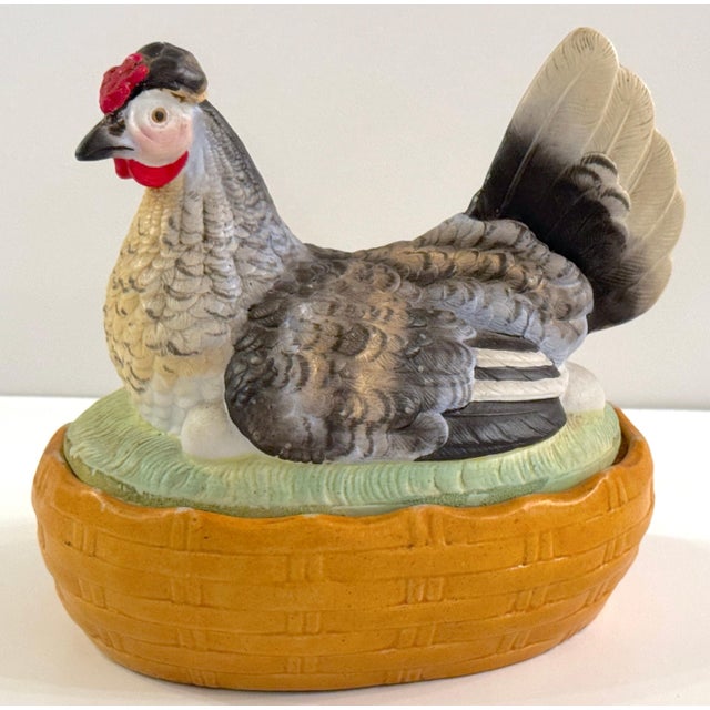 Staffordshire Antique Staffordshire Painted Hen on Nest covered Box or Tureen, Circa 1880 For Sale - Image 4 of 11