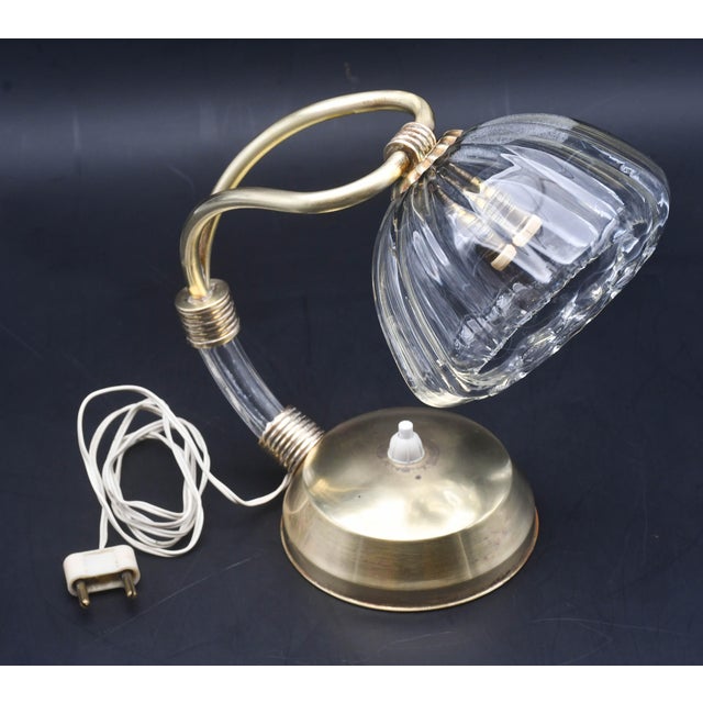 1940s Art Decò Murano Glass Barovier E Toso Table Lamp For Sale - Image 6 of 10