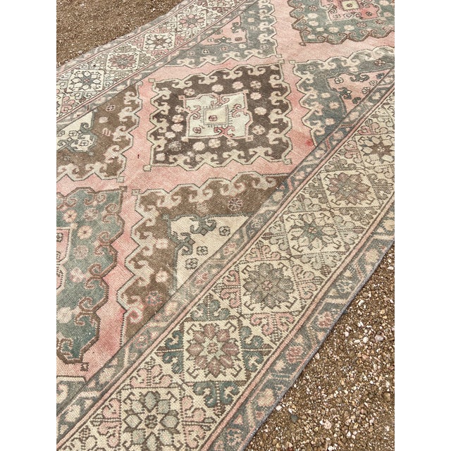 1960s Persian Distressed Wide Runner Rug - 4’9x12’9 For Sale In Houston - Image 6 of 9