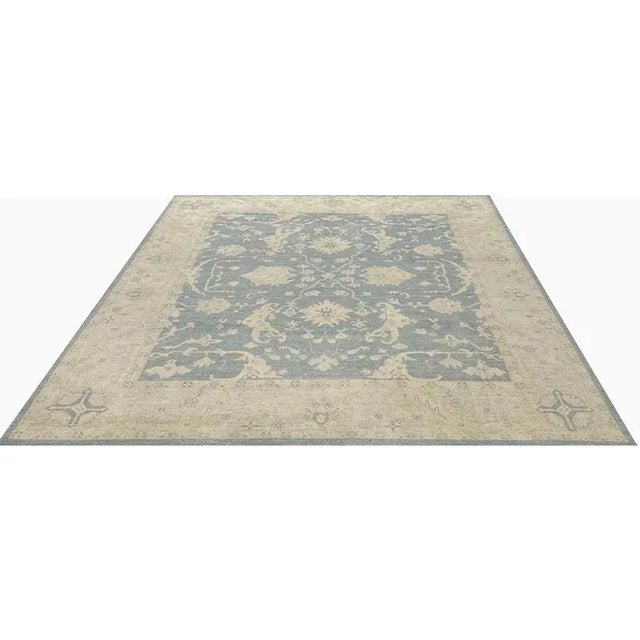 ACTUAL SIZE: 8’0″ x 9’7″ PRIMARY COLOR: Blue / Cream AGE: New (It's made in the 1990s and never been used) ORIGIN:...