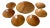 Mid 20th Century Organic Modern Wood Bowl Serving Set - Set of 7 For Sale